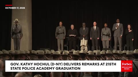 Gov. Kathy Hochul Delivers Remarks At Graduation For 215th New York State Police Academy Class