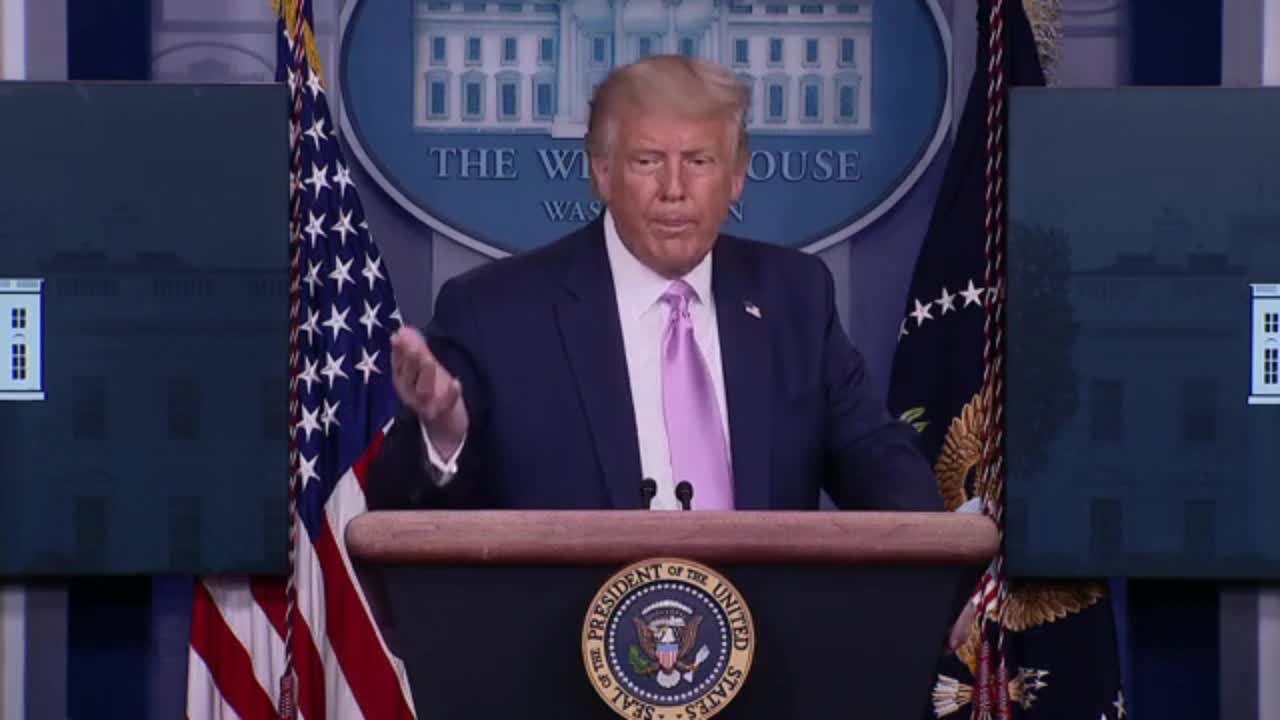 Trump Answers Questions About QAnon Movement