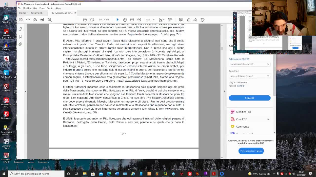 Lettura del libro del 2012 la massoneria smascherata di Giacinto Butindaro parte 9