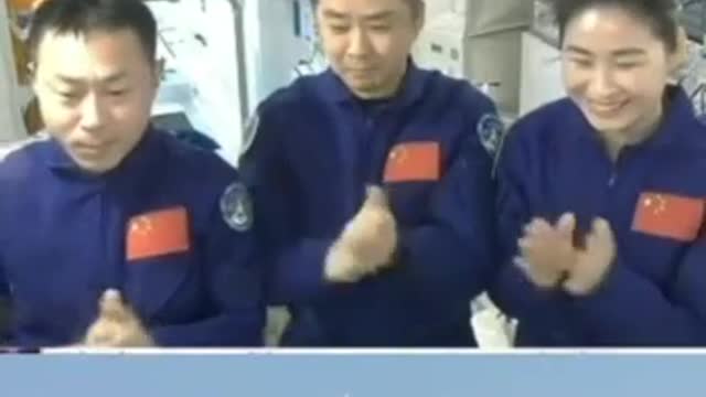 Shenzhou-14 Crew Watches Launch of Wentian Lab Module in Space