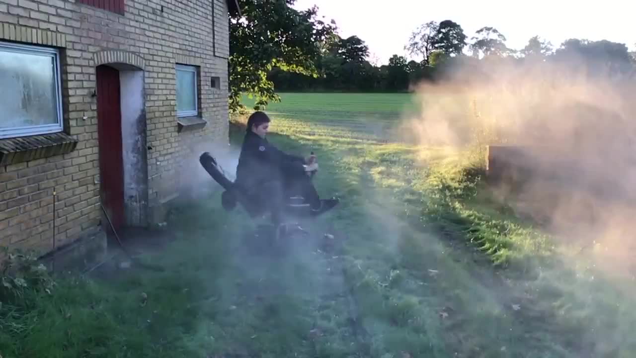 Office Chair Plus High Pressure Water Hose Sounds Like A Great Combination