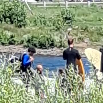 Surfing in bend , oregon , USA