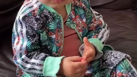 Baby with amazing perfect diction.