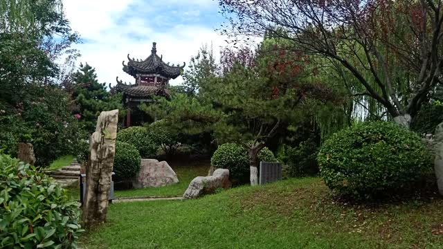 The pavilion in the distance looks so urgent