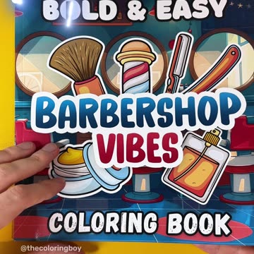 💈✨ Join me for a flip through of my “Barbershop Vibes” coloring book! 🎨✨