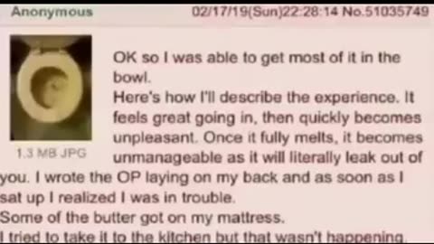 WHERE DID HE SHOVE A STICK OF SALTED BUTTER?!?!