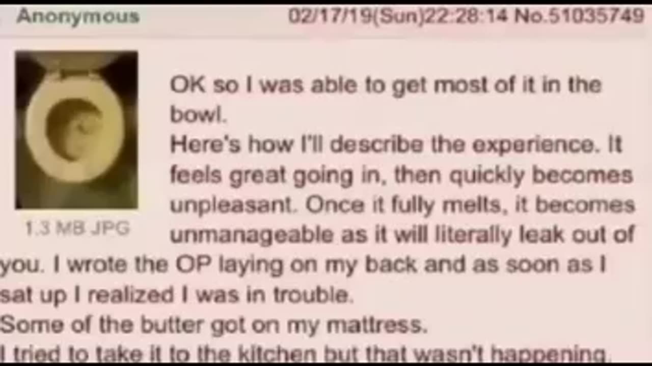 WHERE DID HE SHOVE A STICK OF SALTED BUTTER?!?!