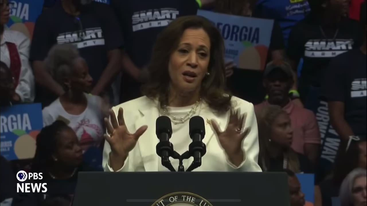 Kamala to heckler: Biden and I are getting the Gaza ceasefire done now - Savannah, GA rally