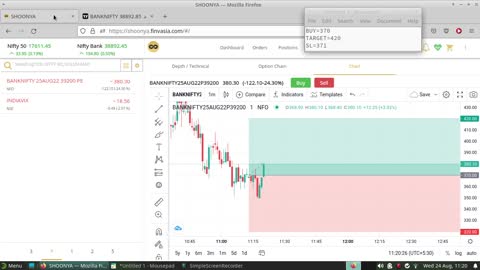 Bank Nifty Paper Trading 24 Aug 2022 | Profit of 1250/- INR