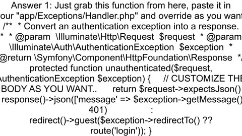 Laravel sanctum check if user is authenticated without redirecting