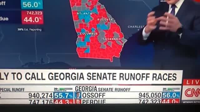 32,000 Votes Disappear From Republican Candidate During Georgia Senate Runoff On Live TV