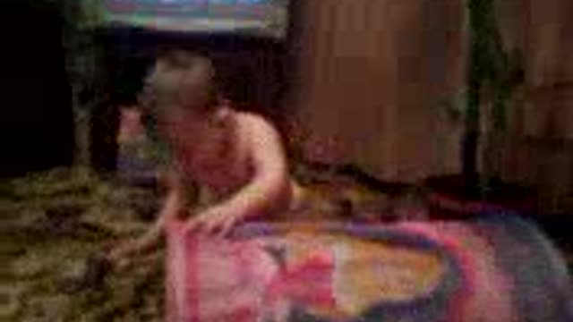 the girl hid in a toy bag