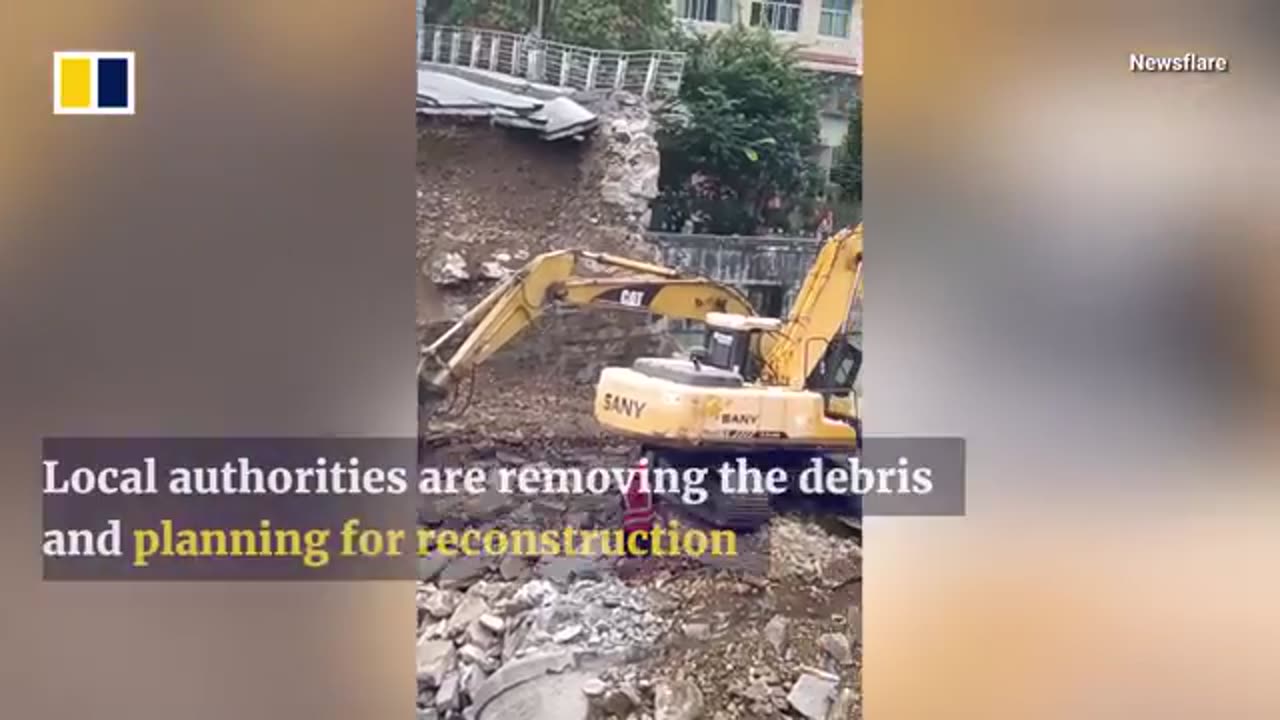 Decades-old bridge collapses in southern China