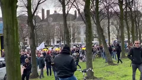 Peaceful demonstration 14 march 2021 against dictatorship in The Netherlands