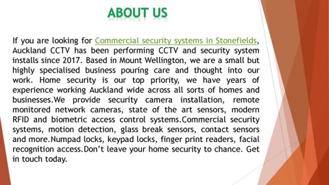 If you are looking for Commercial security systems in Stonefields