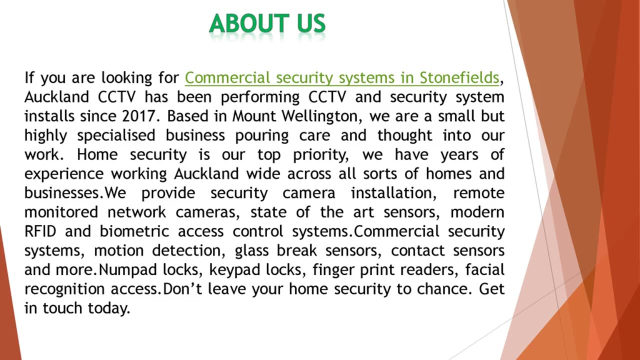 If you are looking for Commercial security systems in Stonefields