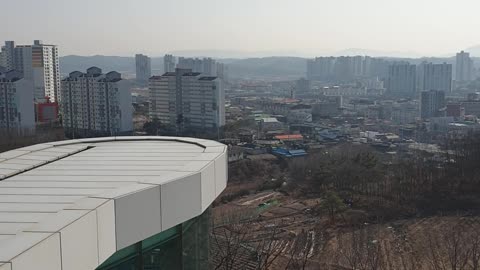 city view from the mountains of korea