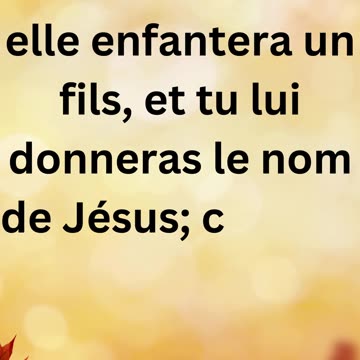 "L'Annonce de la Naissance du Sauveur" Matthieu 1:21.