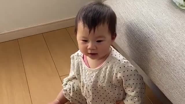 Cute Baby First Magic Trick