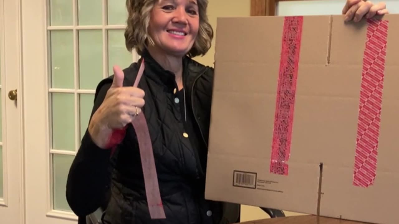 Testing New Tamper Proof Tape for boxes of completed ballots