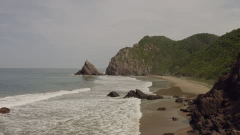 Coast landscape, aerial shot