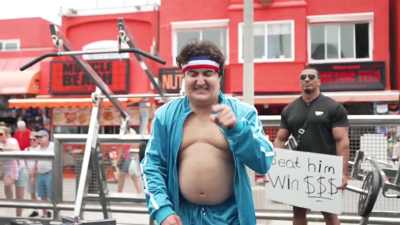 Fake Fat Suit Prank at Muscle Beach!