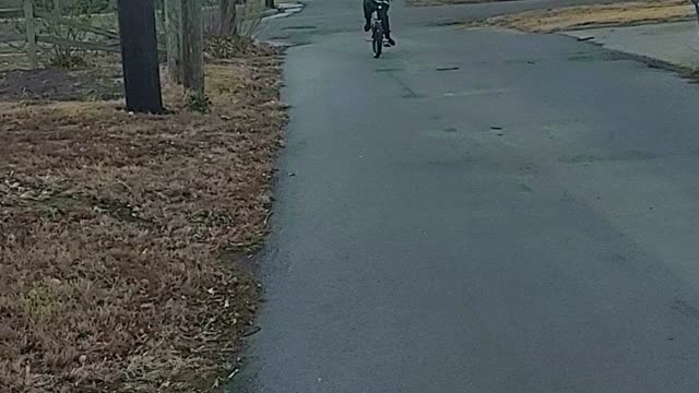 Jaycee first learning to ride a bike