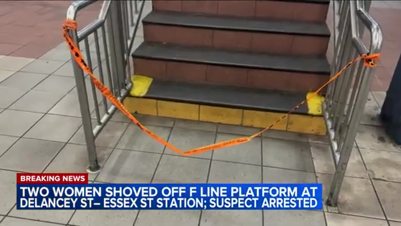 2 women shoved off F line platform at Delancy Street-Essex Street Station