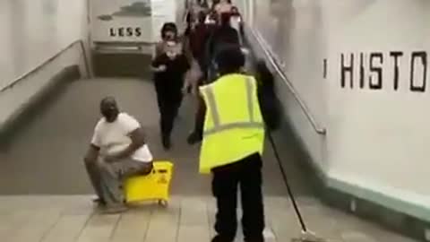 Liberal Cities Are Out of Control! New York Homeless Man Defecates in Mop Bucket!