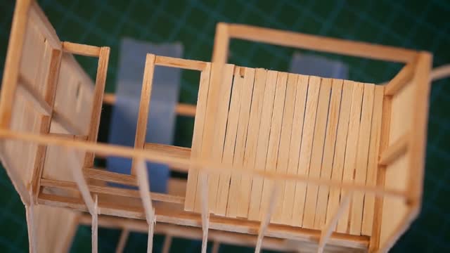 Miniature models: making of warehouse walls and windows