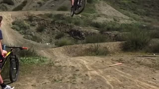Biker Hit that landing perfectly