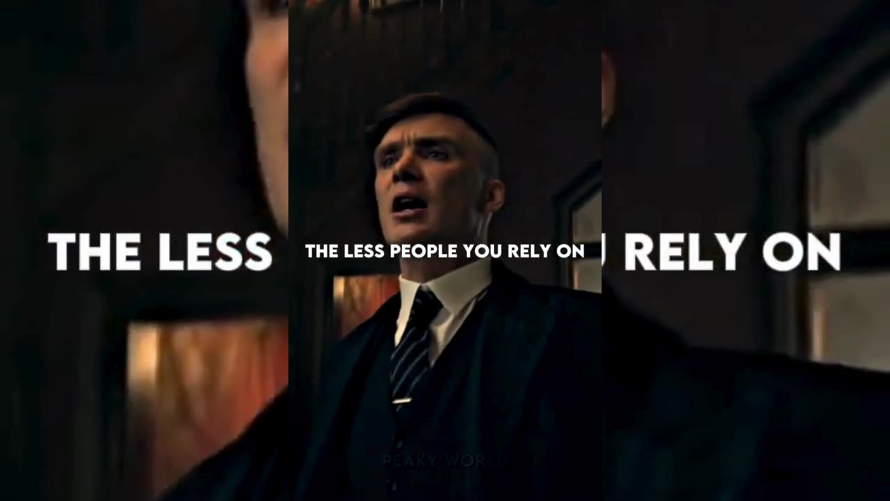 SIGMA RULE ~ THE LESS PEOPLE YOU RELY ON ~ THOMAS SHELBY || QUOTES #shorts #quotes #sigma