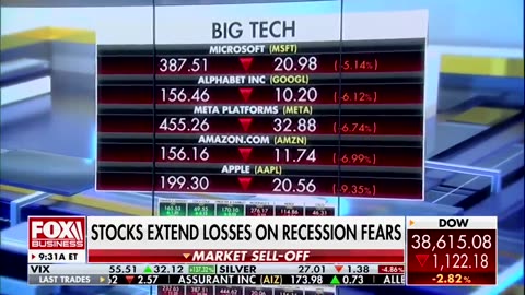 Stocks in major U.S. companies including Apple, Microsoft and Amazon plunge