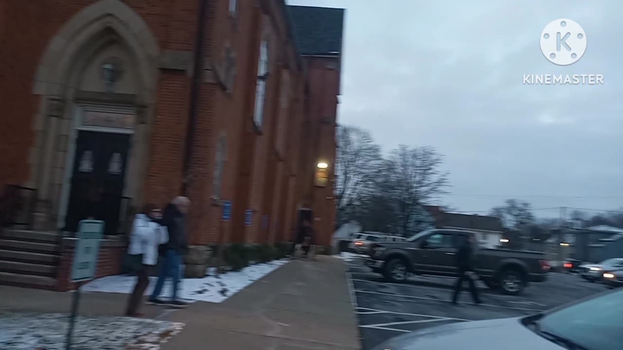 Preaching outside St. Joseph on the Saturday before Christmas