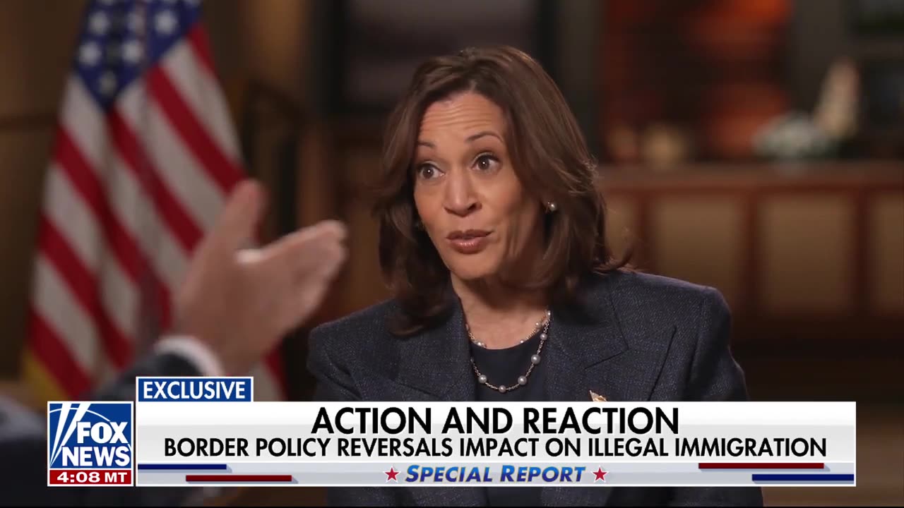 Kamala Harris held to account over southern border - Bret Baier 10.16.2024