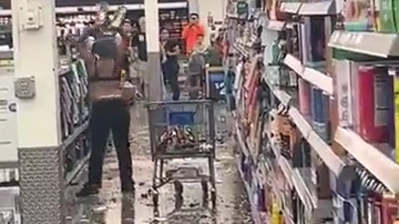 Smashing bottles in Walmart is crazy