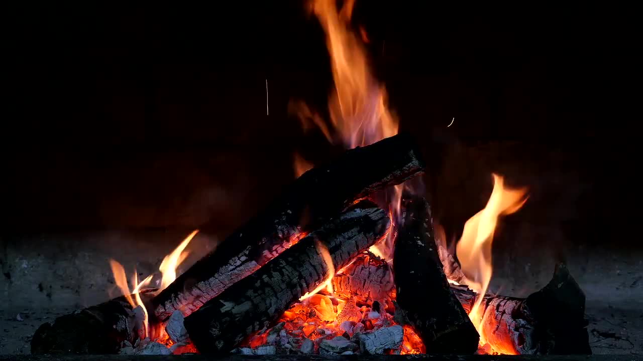 Fire Place Crackling Fire NO MUSIC. 8 hours Deep Sleep Screen Saver