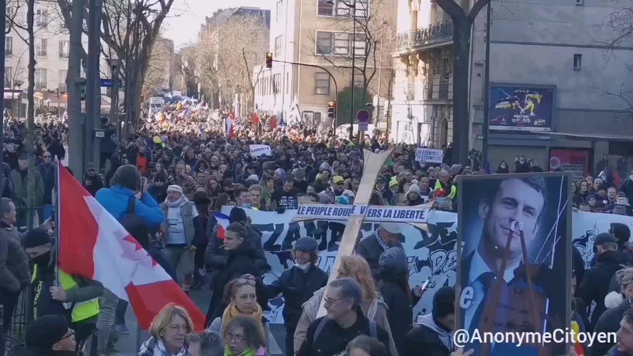 HAPPENING: An enormous protest against COVID mandates is underway in Paris