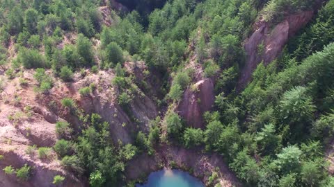 Aerial Shot Of Lake And Trees