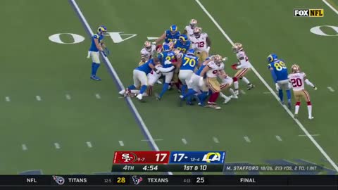 Crazy LA Rams vs San Francisco 49ers week 18 2021-2022 Game Highlights