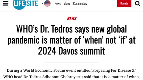 WHO’s Dr. Tedros says new global pandemic is matter of ‘when’ not ‘if’ at 2024 Davos summit