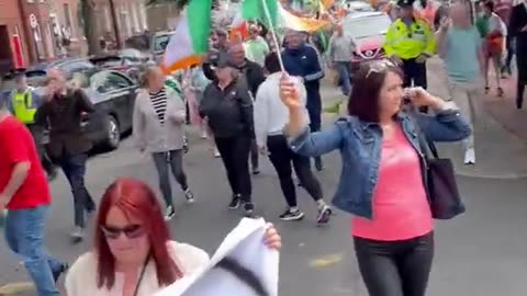 Massive numbers in Dundalk opposing mass immigration and open borders.