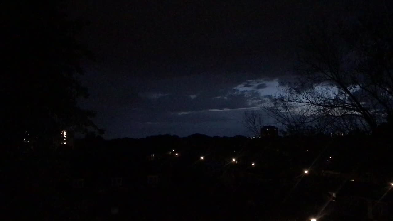 lightening in the night