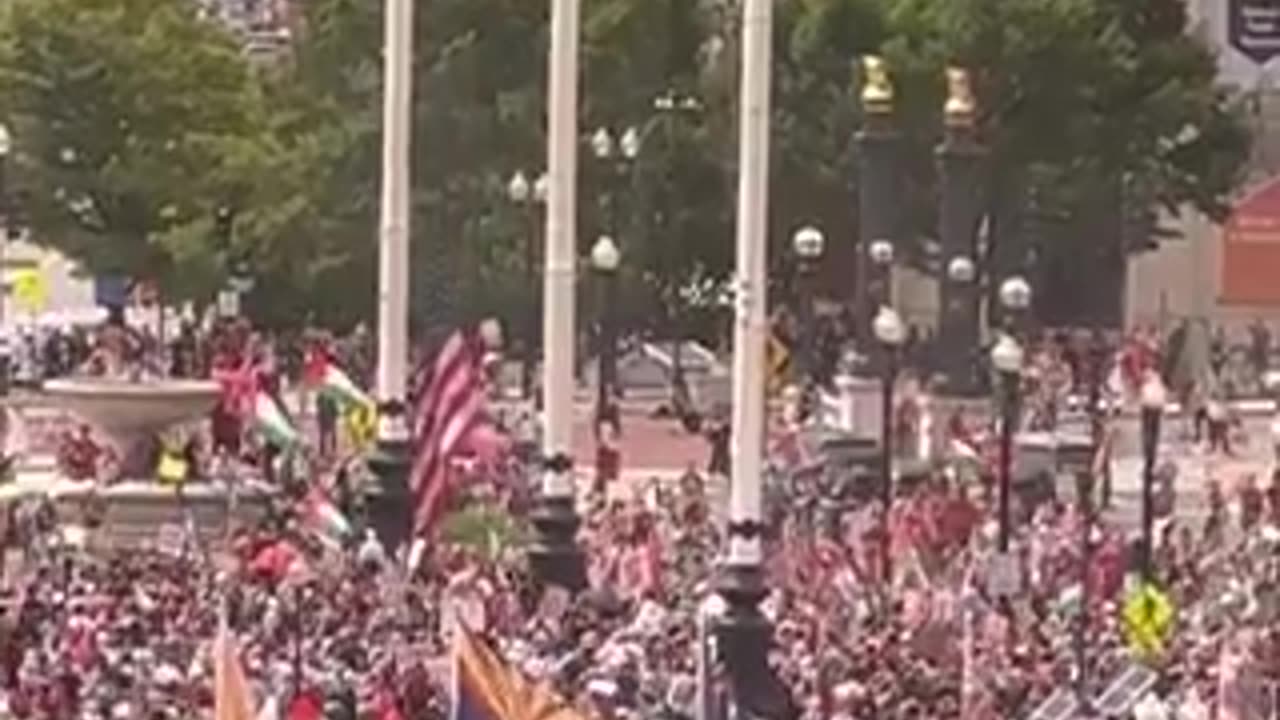 🚨WOW: Radical protesters have taken down the U.S. flag in front of Union Station