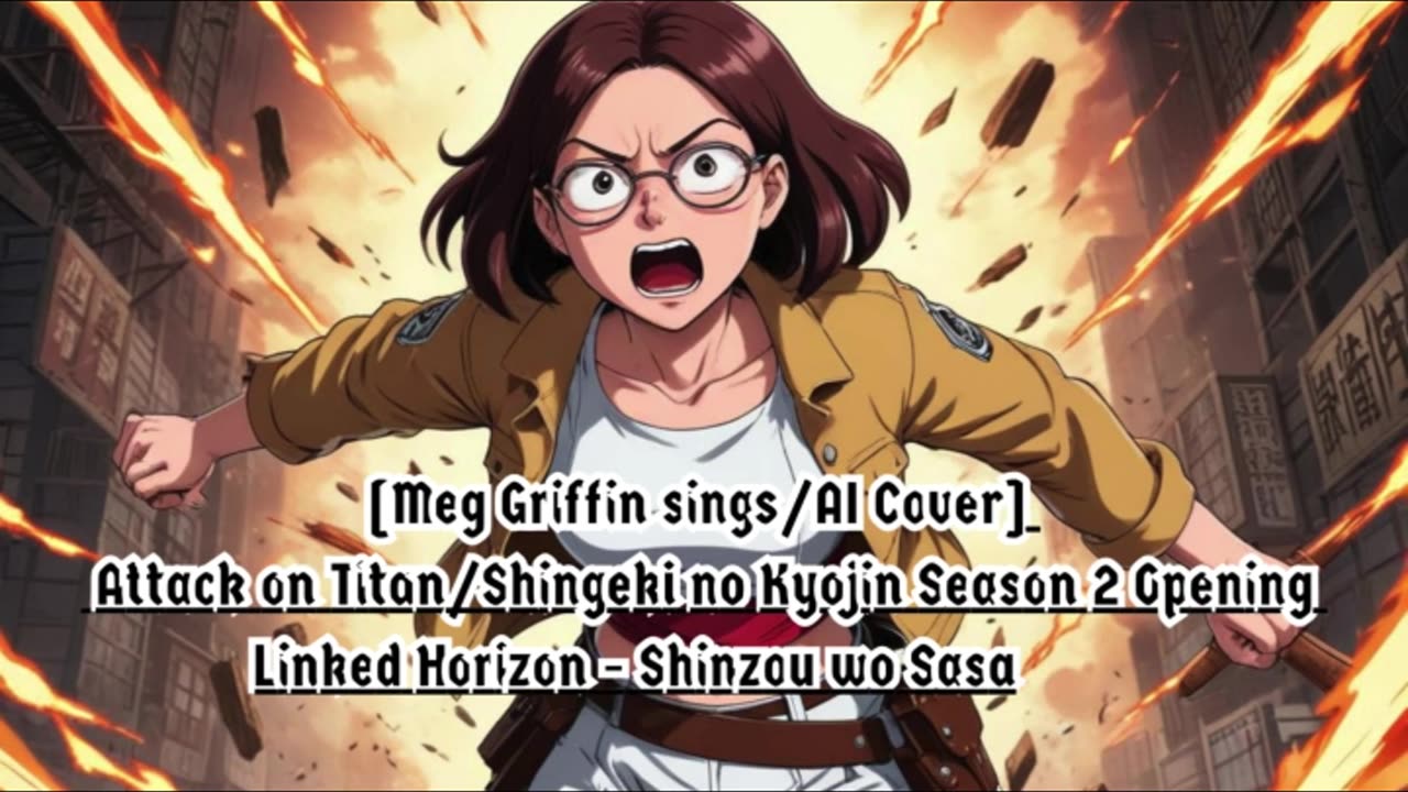 [Meg Griffin sings/AI Cover] Attack on Titan Season 2 Opening Linked Horizon - Shinzou wo Sasageyo