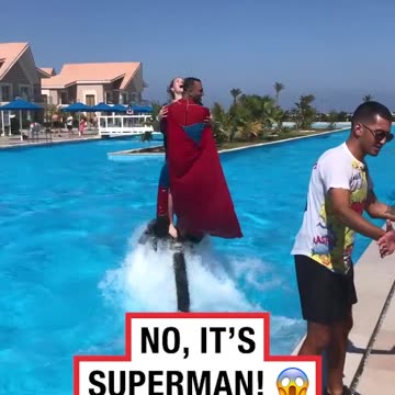 Superman Takes Lady For Wild Water Ride