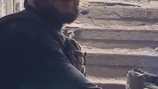 Azov fighter gives away his coordinates accidentally while having a cigarette break