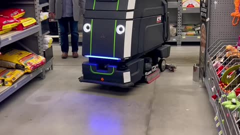 Walmart self cleaning robot