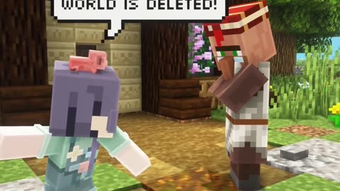 When you DELETE Your Minecraft world be like #shorts