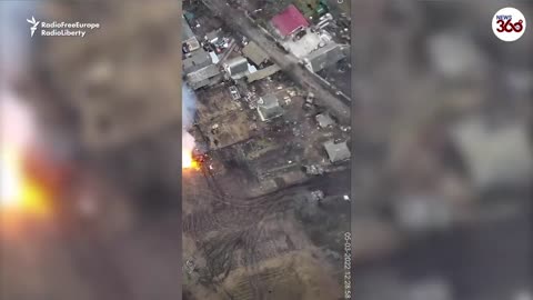 Drone Footage Captures Russian Rockets Being Fired